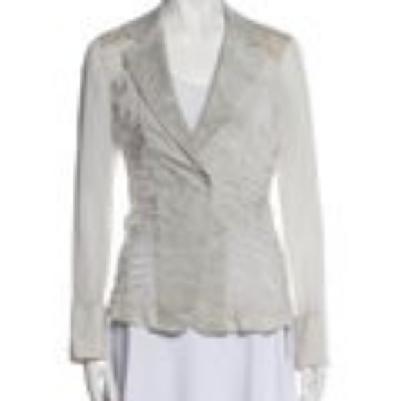 DONNA KARAN New York light grey blazer, size 6 - Picture 3 of 10